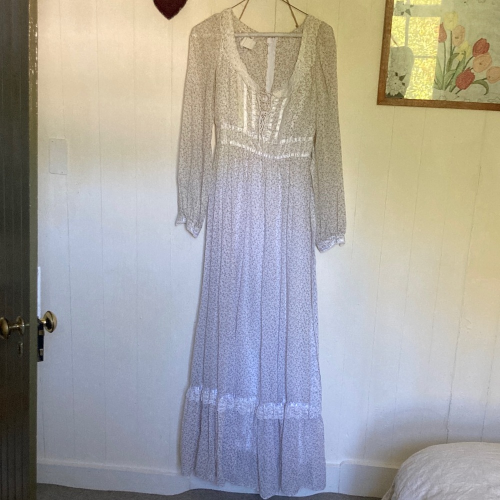 XS floral Gunne sax dress
